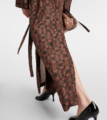 Trench in raso di seta con stampa | Dries Van Noten