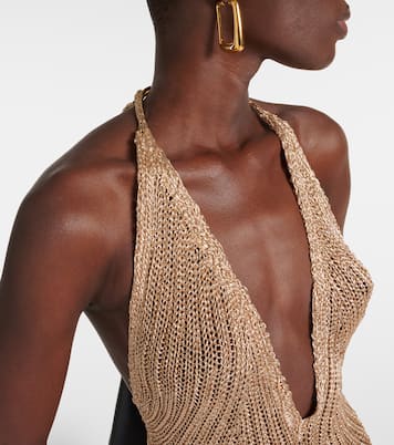 Halterneck chainmail gown | Tom Ford