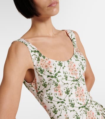 Vestido corsé Pluma de algodón floral | Agua by Agua Bendita