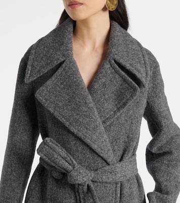 Belted wool-blend pile coat | Jil Sander