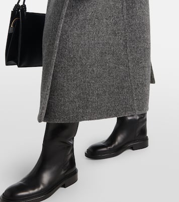 Belted wool-blend pile coat | Jil Sander