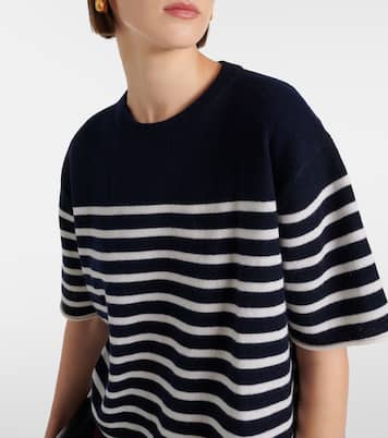Camiseta Cila de cachemir a rayas | Lisa Yang