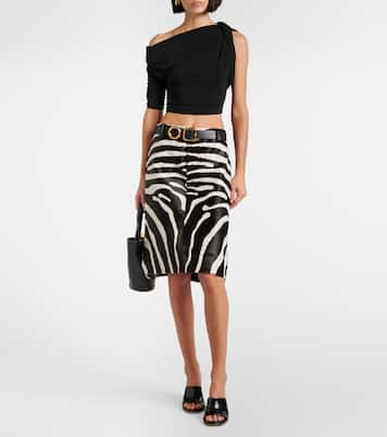 Falda midi Tozzi de pelo de becerro  | Jacquemus