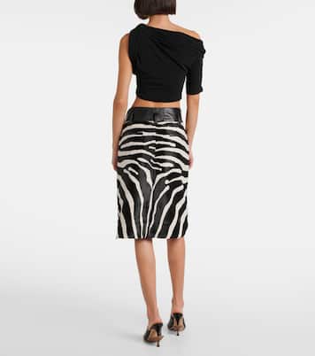Falda midi Tozzi de pelo de becerro  | Jacquemus