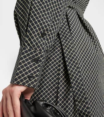 White Label Lane checked cotton wrap dress | Proenza Schouler