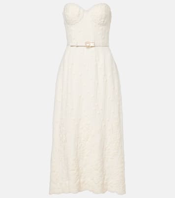 Abito midi in cady con ricamo | Elie Saab