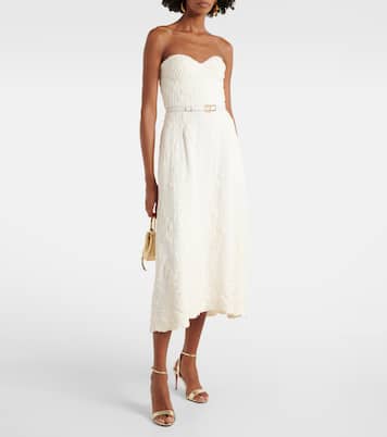 Abito midi in cady con ricamo | Elie Saab