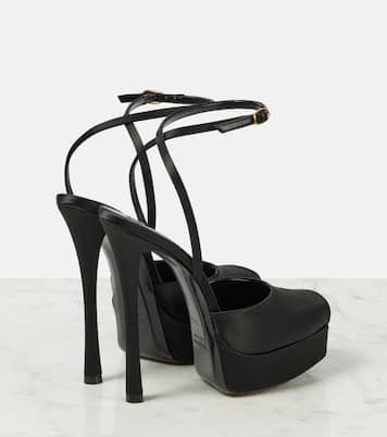 La Scandale 135 satin crêpe platform sandals | Saint Laurent