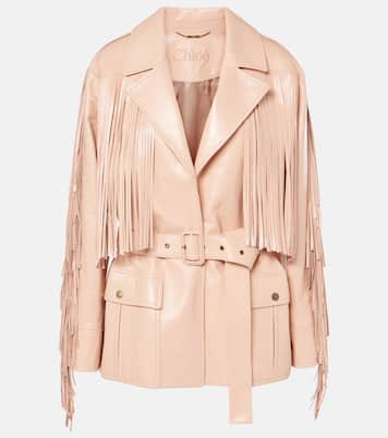 Giacca in pelle con frange | Chloé