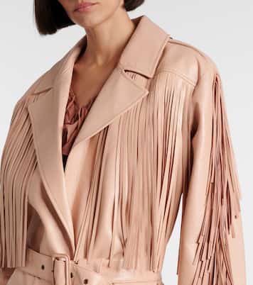 Giacca in pelle con frange | Chloé