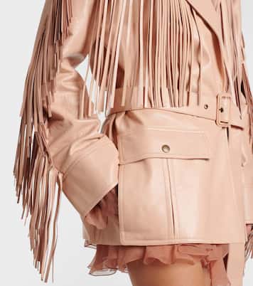 Giacca in pelle con frange | Chloé