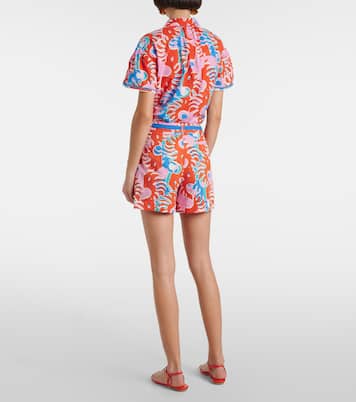 Shorts Chantal in cotone con stampa | Poupette St Barth