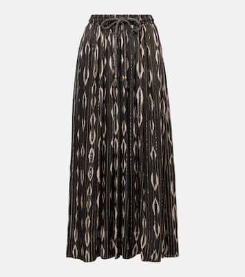 Gonna midi Samila a pieghe con stampa | Isabel Marant