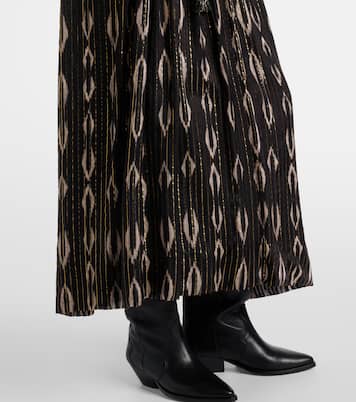 Gonna midi Samila a pieghe con stampa | Isabel Marant