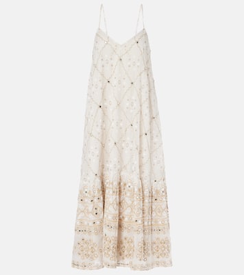 Abito midi Mosaic in cotone con stampa | Juliet Dunn
