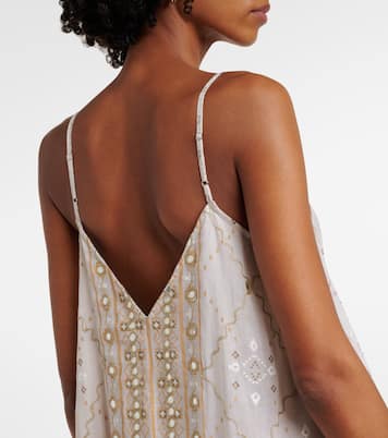 Abito midi Mosaic in cotone con stampa | Juliet Dunn