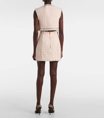 Minigonna in tweed a quadri | Balmain