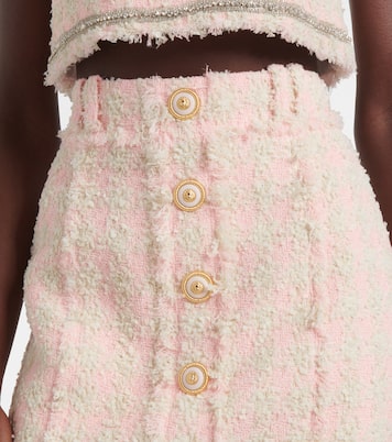 Minigonna in tweed a quadri | Balmain