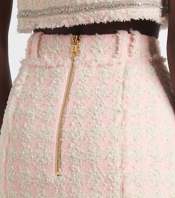 Minigonna in tweed a quadri | Balmain