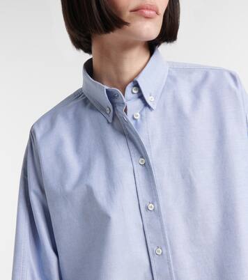 Camicia oversize Monili in popeline di cotone | Brunello Cucinelli