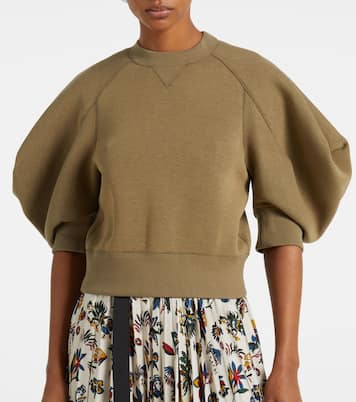 Top en jersey de mezcla de algodón | Sacai