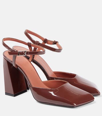 Escarpins Charlotte 95 en cuir verni | Amina Muaddi