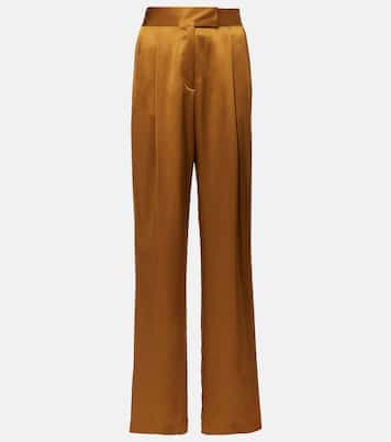 Pantaloni a gamba larga in raso di seta | The Sei