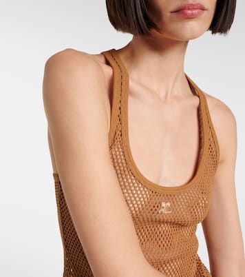 Tank top Scuba in mesh di cotone | Courrèges
