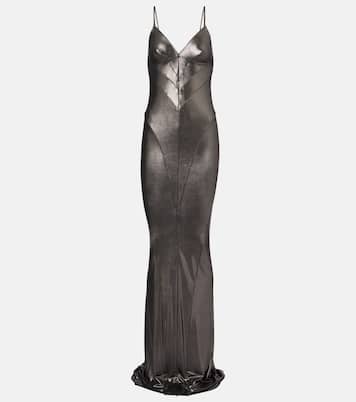 Metallic-effect jersey gown | Rick Owens