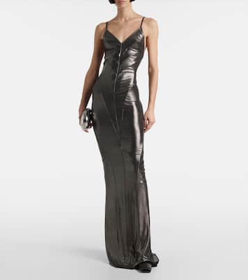 Metallic-effect jersey gown | Rick Owens