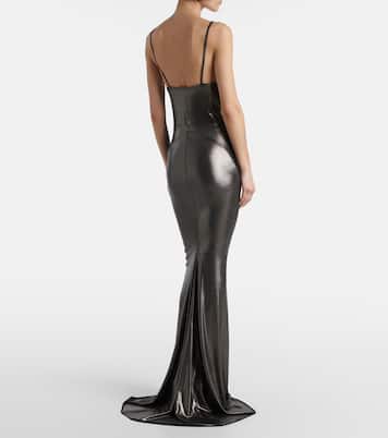 Metallic-effect jersey gown | Rick Owens