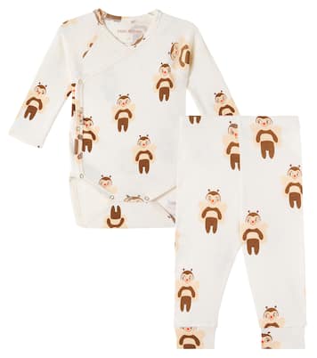 Bébé – Set body et pantalon imprimé en coton | Mini Rodini