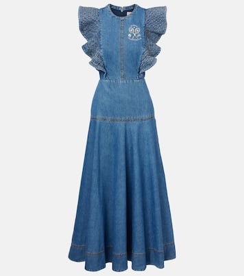 Maxikleid Stephi aus Denim | Alémais
