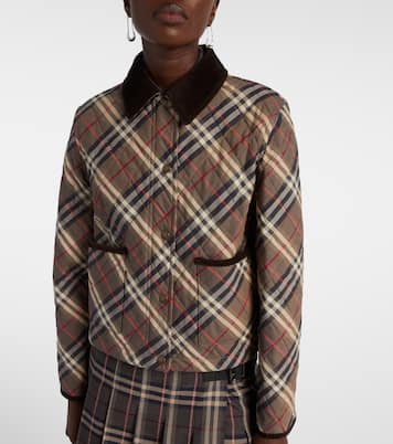 Burberry Check quilted cotton jacket | Burberry