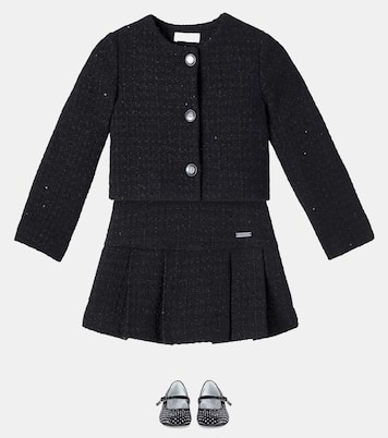 Pleated tweed skirt | Monnalisa