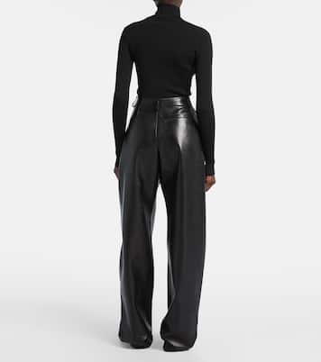 High-rise leather barrel-leg pants  | Givenchy