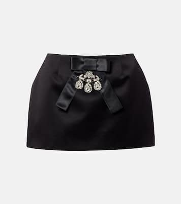 Silk-blend duchess satin miniskirt | Dolce&Gabbana