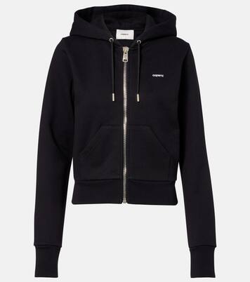 Felpa con cappuccio e zip in jersey di misto cotone | Coperni