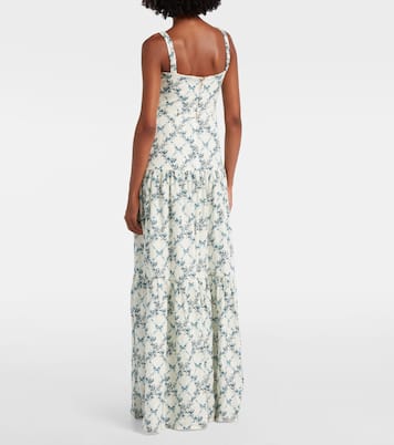 Lima Gloriosa floral linen maxi dress | Agua by Agua Bendita