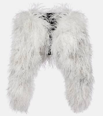 Chaqueta cropped con plumas | Dolce&Gabbana