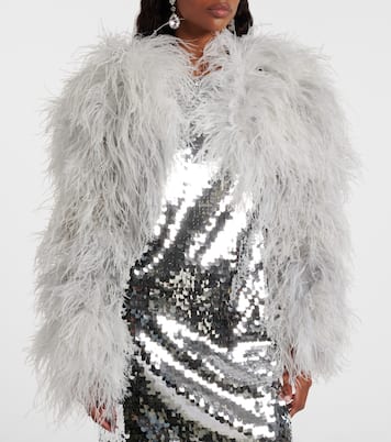 Chaqueta cropped con plumas | Dolce&Gabbana