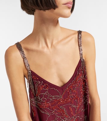 Beaded silk slip dress | Dries Van Noten