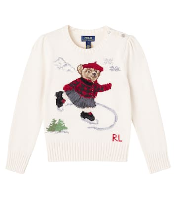 Polo Bear intarsia cotton sweater | Polo Ralph Lauren Kids
