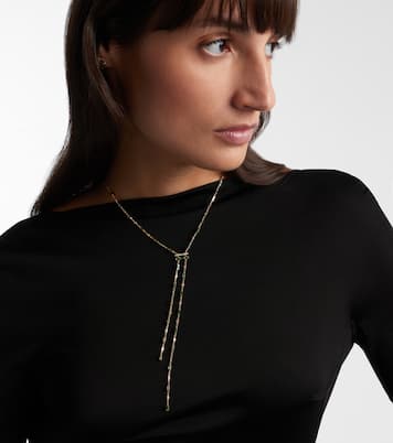 Halskette aus 18kt Gelbgold mit Diamanten und Smaragden | Shay Jewelry
