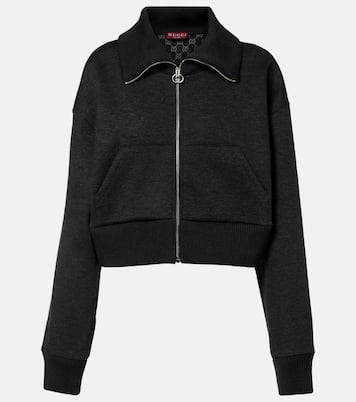 Cropped zip-up sweatshirt | Gucci