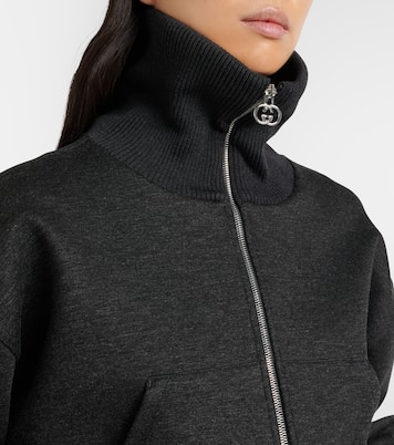Cropped zip-up sweatshirt | Gucci