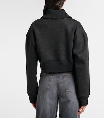 Cropped zip-up sweatshirt | Gucci