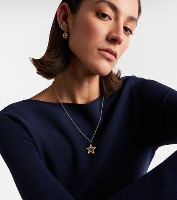 Icon Wallpaper Star 14kt gold pendant necklace with diamonds | Sydney Evan