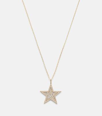 Icon Wallpaper Star 14kt gold pendant necklace with diamonds | Sydney Evan