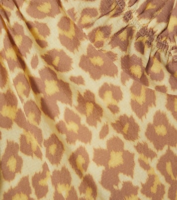 Leopard-print ruffled cotton top | Zimmermann Kids